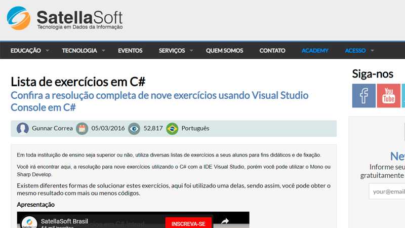 Página do artigo