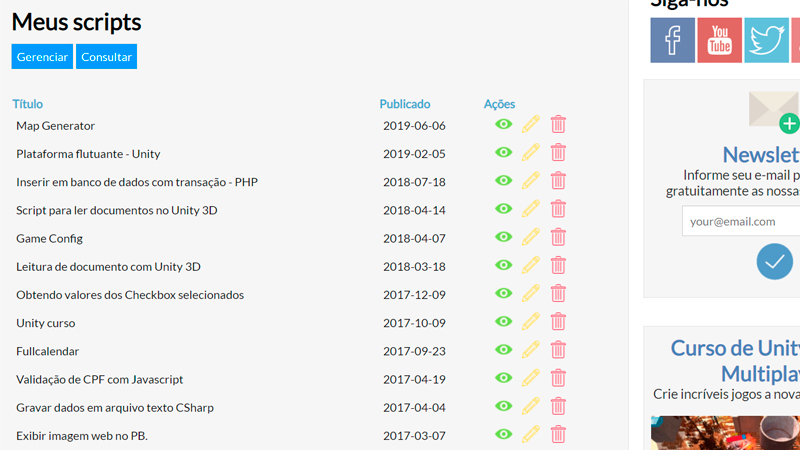 Visualizar scripts