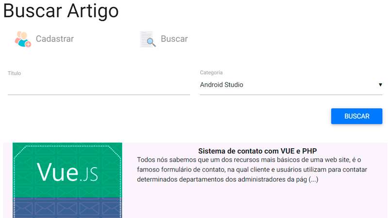 Consulta de artigo